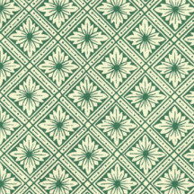 Small Green Star Flower Print Italian Paper ~ Carta Varese Italy